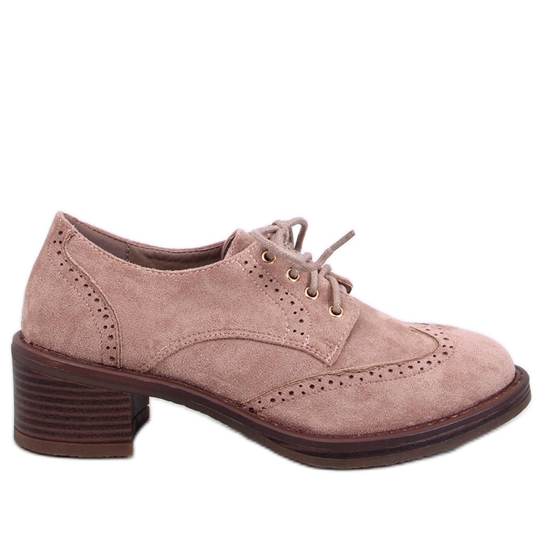 Mocassins à talons Vedra kaki beige