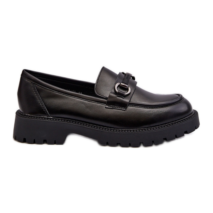 Vinceza Mocassins Femme En Cuir Eco Noir Ledda le noir