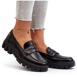 Vinceza Mocassins Femme Eco Cuir Noir Seravisa