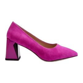 Vinceza Escarpins à talons hauts en daim fuchsia Alessyndra rose