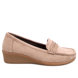 Mocassins compensés Vegar Kaki beige Mocassins compensés Vegar Kaki beige