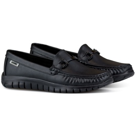 Mocassins femme noirs confortables et doux le noir