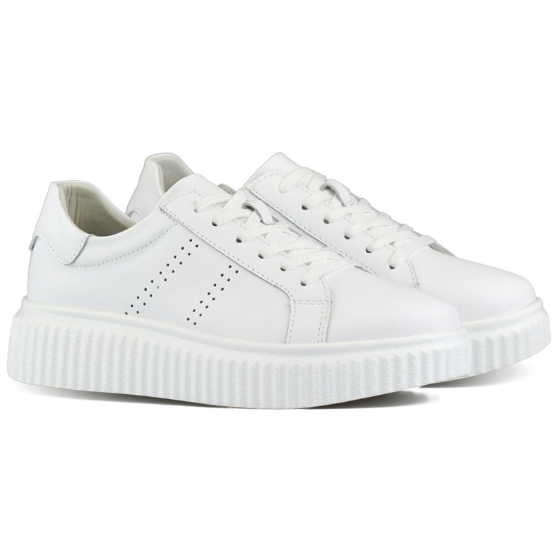 Chaussures de sport blanches pour femmes en cuir naturel, chaussures en cuir pour femmes Chaussures de sport blanches pour femmes en cuir naturel, chaussures en cuir pour femmes