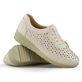 Chaussures pour femmes confortables avec élastique beige