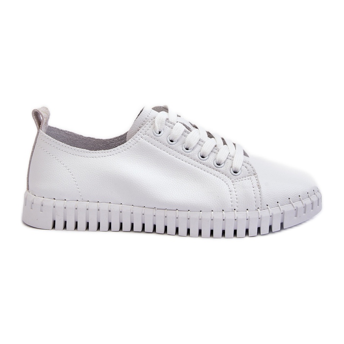 Vinceza Baskets en cuir pour femmes blanches Xenobia