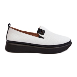 Vinceza Espadrilles en cuir pour femmes sur la plateforme Tigera blanc