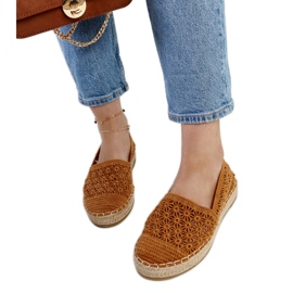 Espadrilles en dentelle marron sur la plateforme Samra brun Espadrilles en dentelle marron sur la plateforme Samra brun