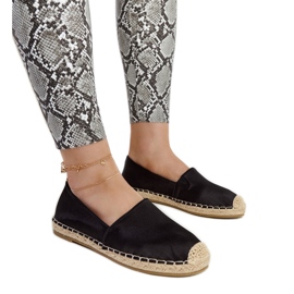Espadrilles noires brillantes à plateforme Caithlin