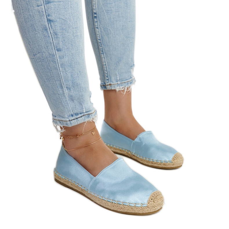 Espadrilles bleu ciel brillantes sur la plateforme Caithlin Espadrilles bleu ciel brillantes sur la plateforme Caithlin