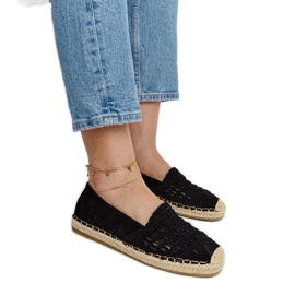 Espadrilles noires ajourées par Gordana