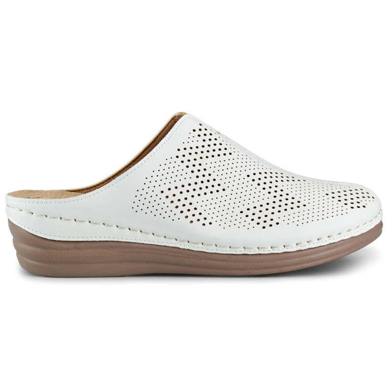 Tongs santé blanches pour femmes à bout fermé Tongs santé blanches pour femmes à bout fermé