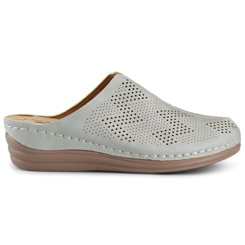 Tongs santé fermées pour femme gris