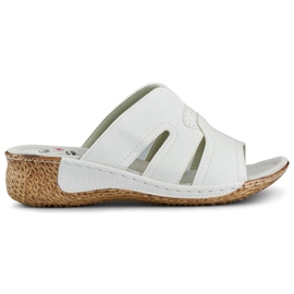 Tongs de santé blanches confortables pour femmes