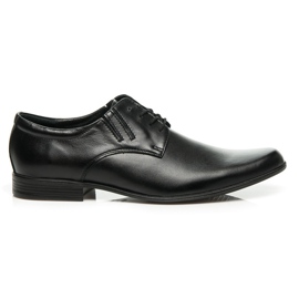 Lucca Bottes basses en cuir formelles le noir