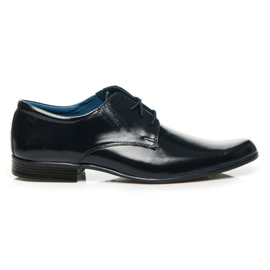 Lucca Bottes basses en cuir formelles bleu