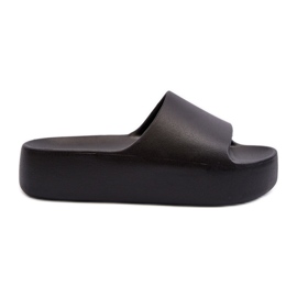 Tongs à semelles épaisses pour femmes noires Oreithano le noir