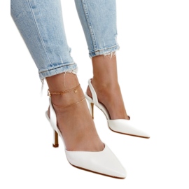 Talon ouvert blanc Talons hauts Fontanile