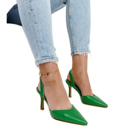 Talon ouvert vert Talons hauts Fontanile