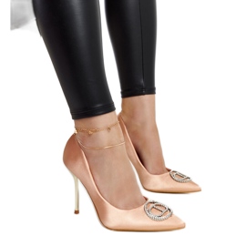 Talons hauts rose clair avec zircons Elife