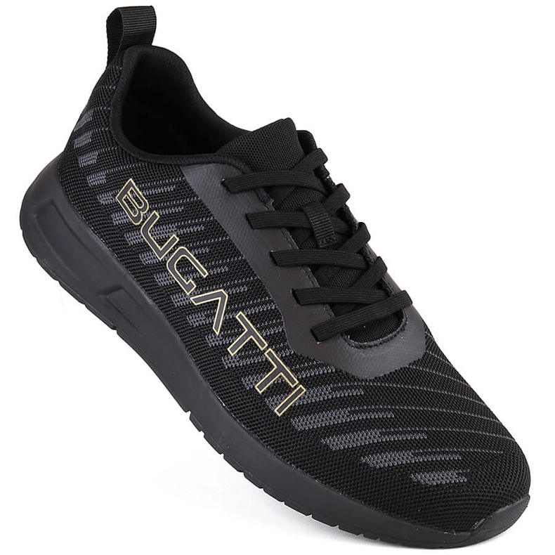 Chaussures de sport confortables pour hommes noires Bugatti NN153415 le noir Chaussures de sport confortables pour hommes noires Bugatti NN153415 le noir