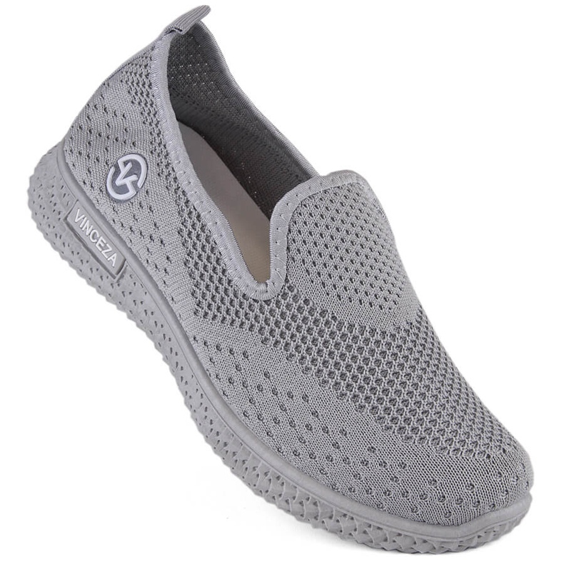 Chaussures de sport à enfiler grises pour femmes Vinceza 34602 Chaussures de sport à enfiler grises pour femmes Vinceza 34602