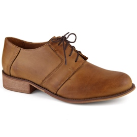 Chaussures à lacets en cuir marron pour femmes de Dolce Pietro brun