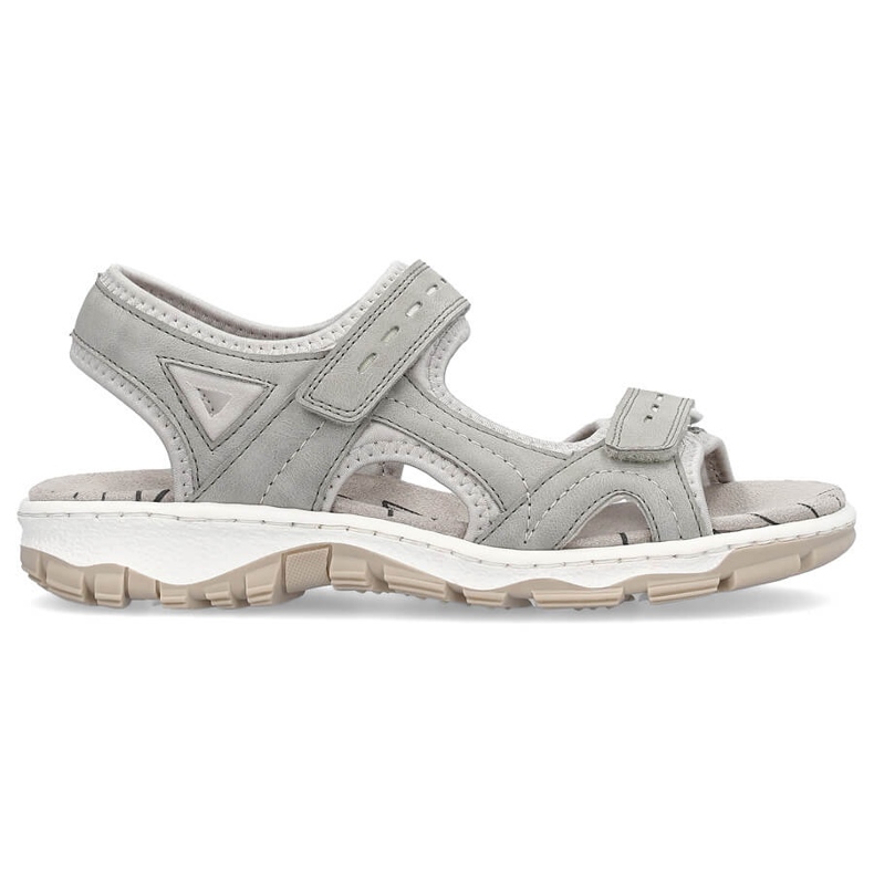 Sandales de sport confortables pour femmes avec velcro, gris Rieker 68866-40 Sandales de sport confortables pour femmes avec velcro, gris Rieker 68866-40