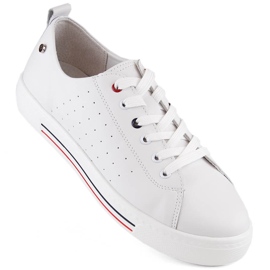 Filippo DP6029 chaussures de sport en cuir blanc pour femme