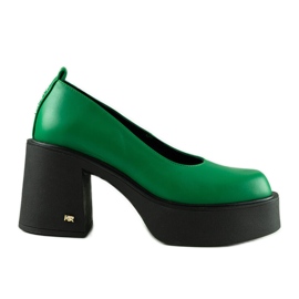 Escarpins en cuir vert Karino Escarpins en cuir vert Karino