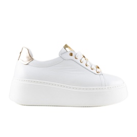 Baskets Karino en cuir blanc blanche