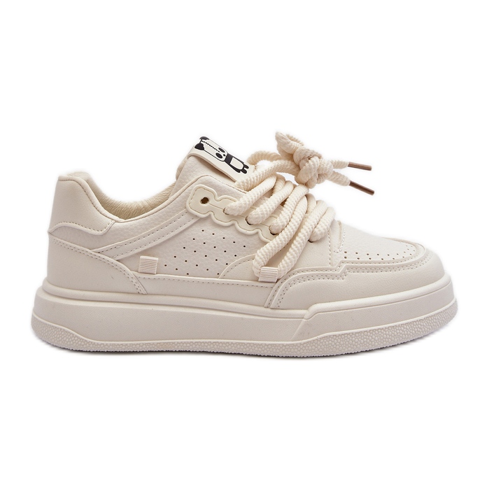 Baskets En Cuir Eco Femme Beige Avanalis Baskets En Cuir Eco Femme Beige Avanalis