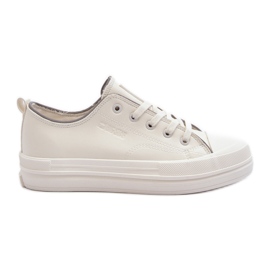 Baskets en cuir écologique pour femmes Big Star NN274847 Blanc blanche