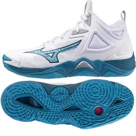 Chaussures de volley-ball Mizuno Wave Momentum 3 Mid V1GA231721 blanc
