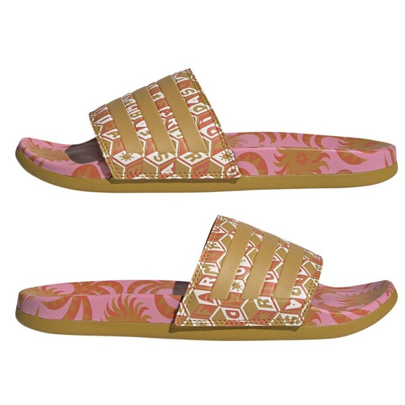 Tongs Adidas Adilette Comfort IG1269 brun beiges et marrons