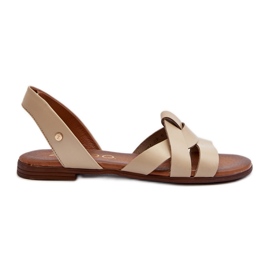 Zazoo 40185 Sandales à enfiler en cuir confortables, Beige Zazoo 40185 Sandales à enfiler en cuir confortables, Beige