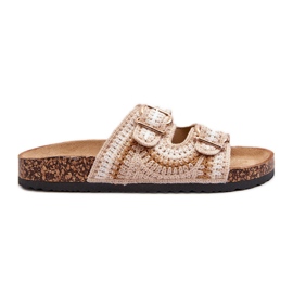 Tongs pour femmes à semelle en liège, Beige Fannea Tongs pour femmes à semelle en liège, Beige Fannea
