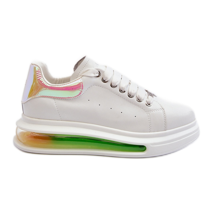 Baskets en cuir pour femmes GOE NN2N4029 Blanc blanche