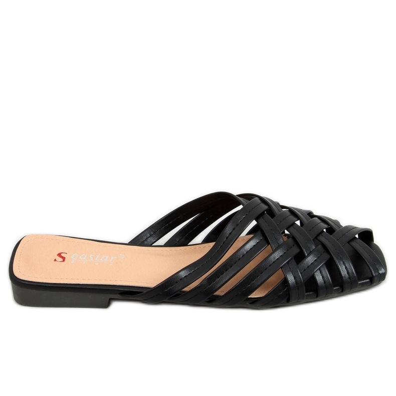 Seastar Chaussons femme tressés Loretta Noir le noir