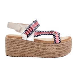 Sandales Femme Sur Semelle Massive Tressée, Blanc Luminea