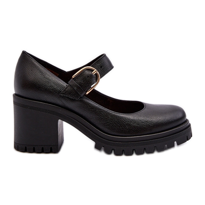 Zazoo 20166 Escarpins En Cuir Noir le noir