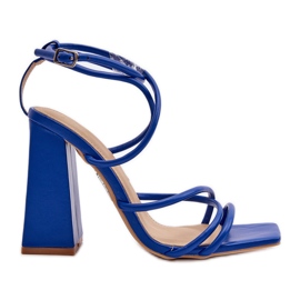 Sandales à talons hauts bleues à la mode Josette