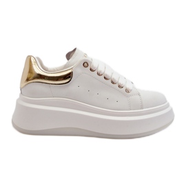 GOE Baskets en cuir pour femme NN2N4031 Blanc