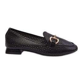 Mocassins Femme Talon Plat Avec Décoration, Noir Iluvana le noir