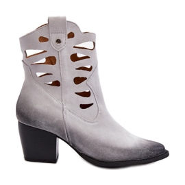 Bottines En Cuir Avec Découpes Maciejka 06412-11 Blanc blanche