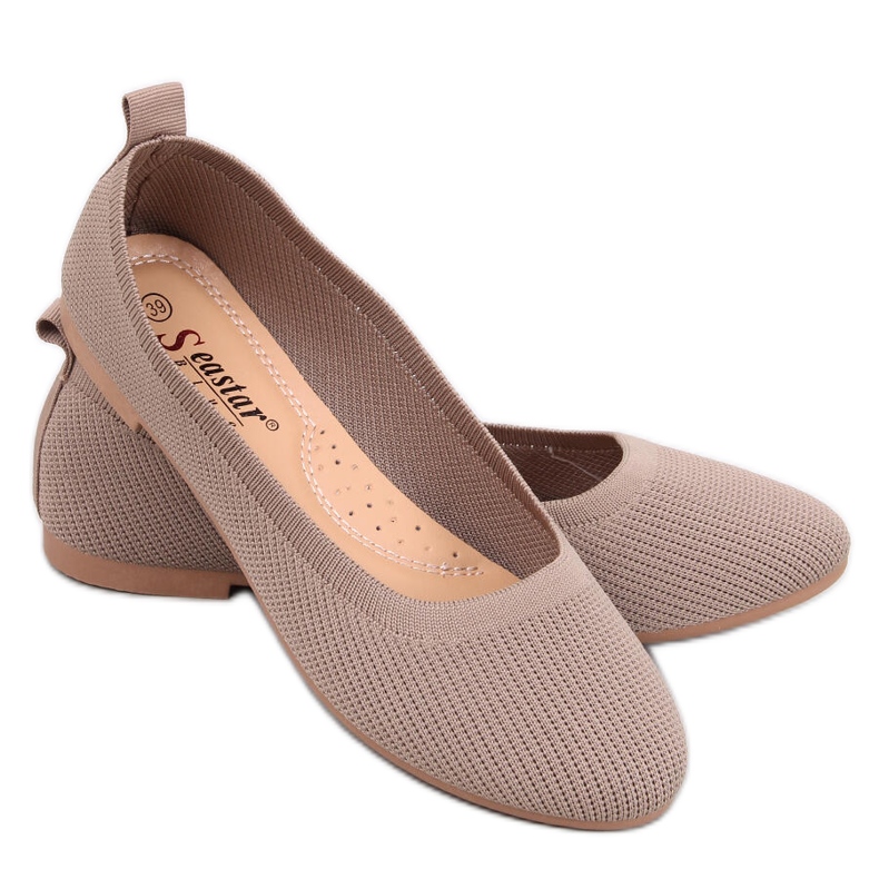 Cavaday Ballerines chaussettes kaki brun Cavaday Ballerines chaussettes kaki brun