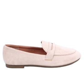 Mocassins femme Nair Beige