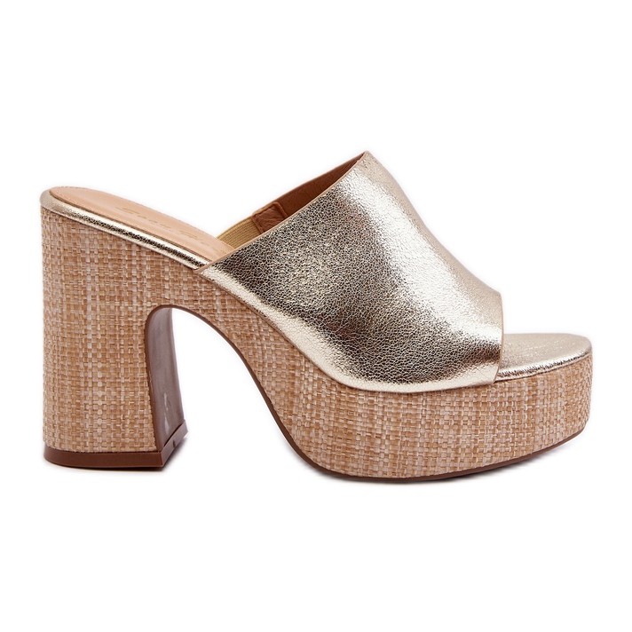 Sandales à talons hauts pour femmes, dorées Siobhan d'or