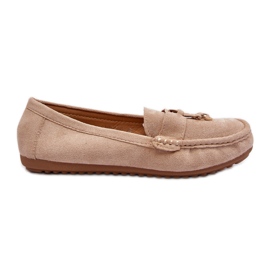 Mocassins Classiques En Daim Pour Femme Beige Ontala