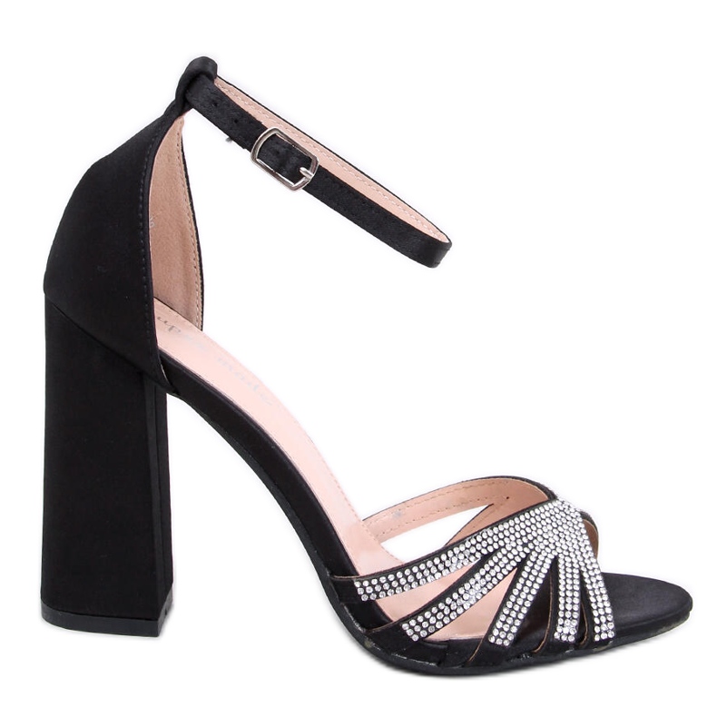 Nikitai Sandales à talons noires avec strass le noir Nikitai Sandales à talons noires avec strass le noir