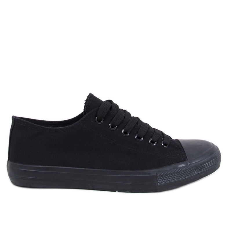 Baskets à lacets classiques Levens Allblack (semelle noire)